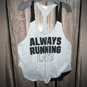 Victorias Secret Pink- Sayings Racerback Tank Top ~Sz S~